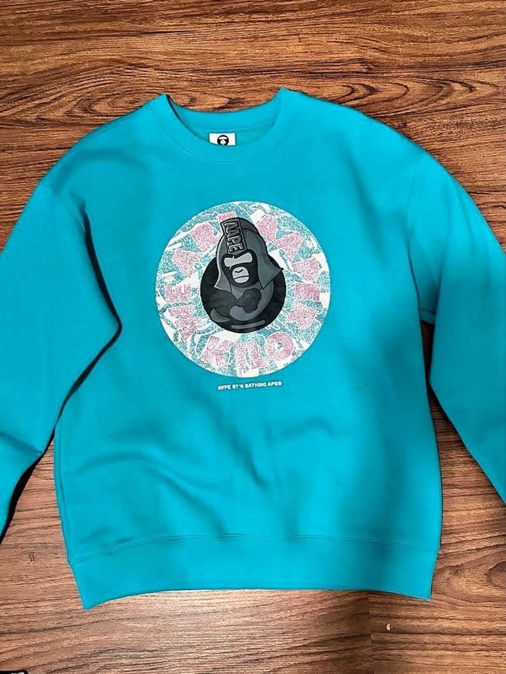 AAPE BY A BATHING APE sweatshirt Graphic Sweatshirt in Blue Size Medium Like New